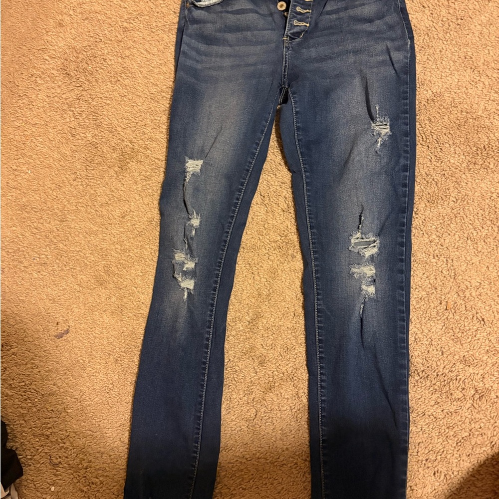 KanCan High Rise Distressed Denim Jeans